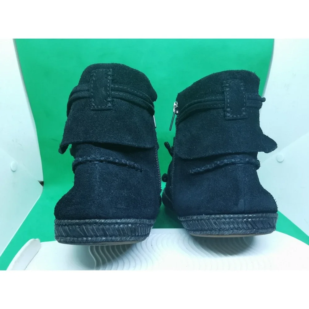 UGG Australia Reid Slate Chestnut Black Ankle Boot Suede Zipper Size 10 M